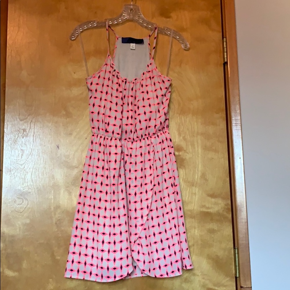Bright Pink and Navy Blue Dress